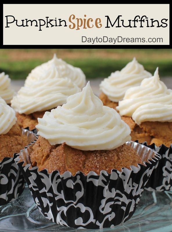 Pumpkin Spice Muffins with Cream Cheese Icing