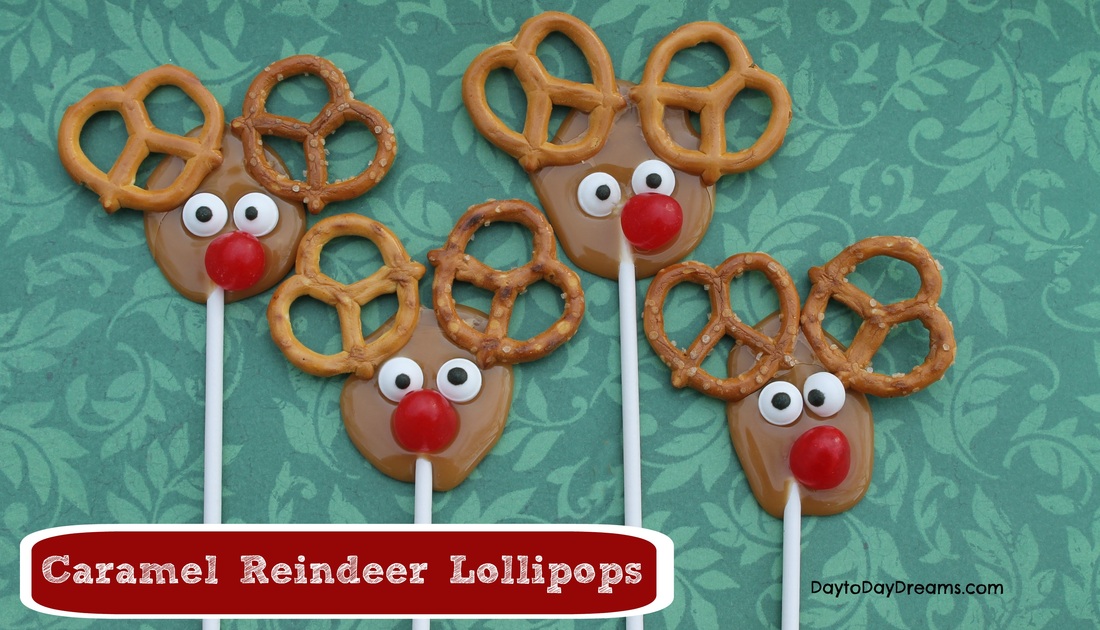 Caramel Reindeer Lollipops