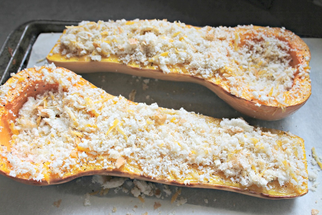 Roasted Butternut Squash with Sage Bread Crumbs - DaytoDayDreams.com