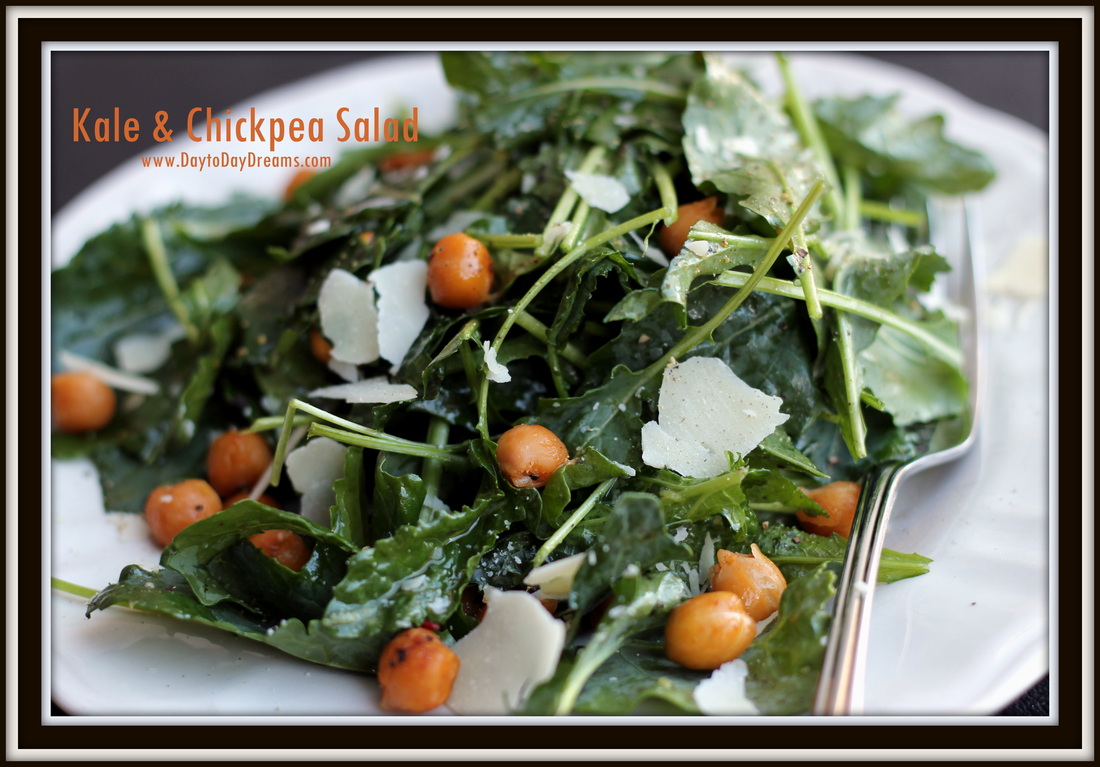 Kale & Chickpea Salad www.DaytoDayDreams.com