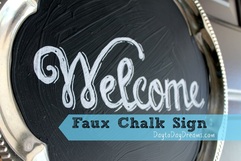 Faux Chalk Board WELCOME