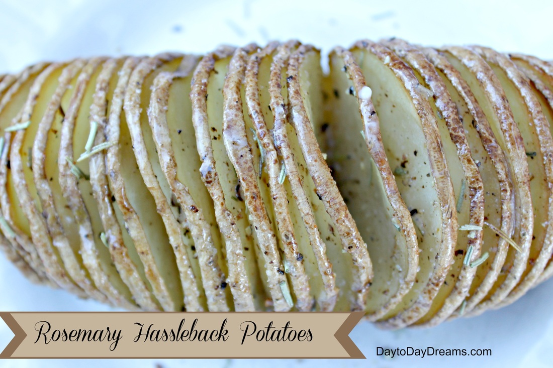 Rosemary Hasselback Potatoes - DaytoDayDreams.com