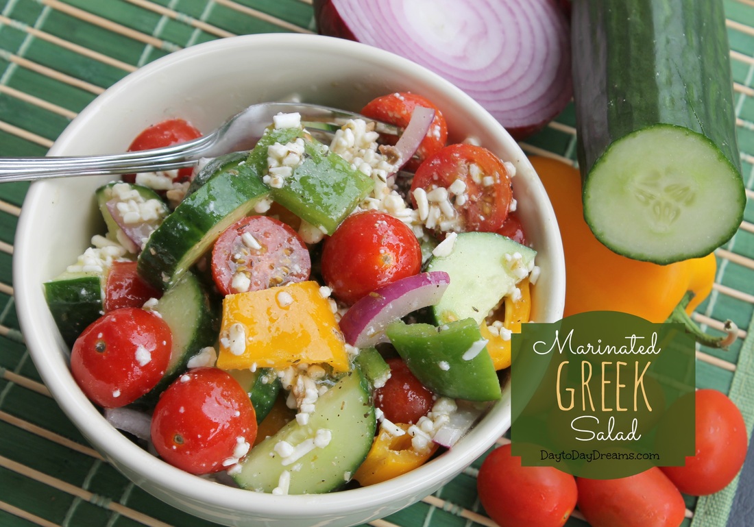 Marinated Greek Salad - DaytoDayDreams.com