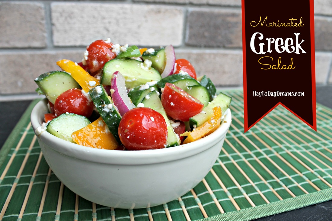 Marinated Greek Salad - DaytoDayDreams.com
