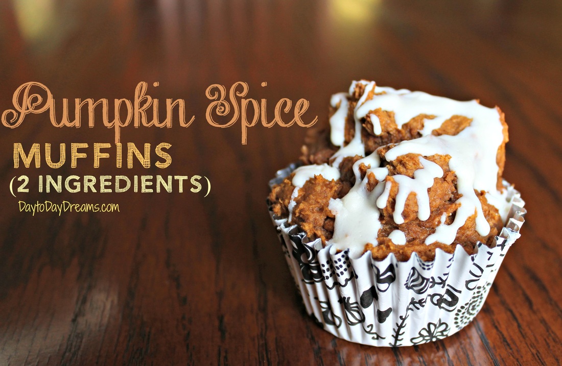 Pumpkin Spice Muffins (2 ingredients)
