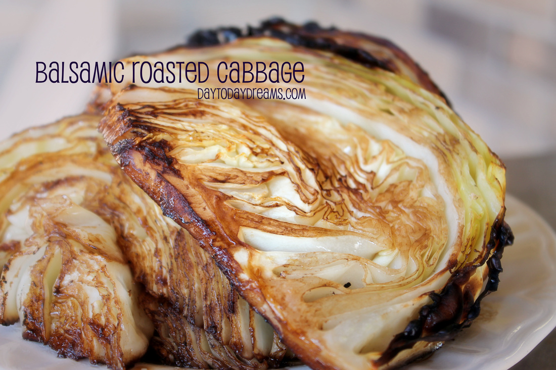 Balsamic Roasted Cabbage DaytoDayDreams.com