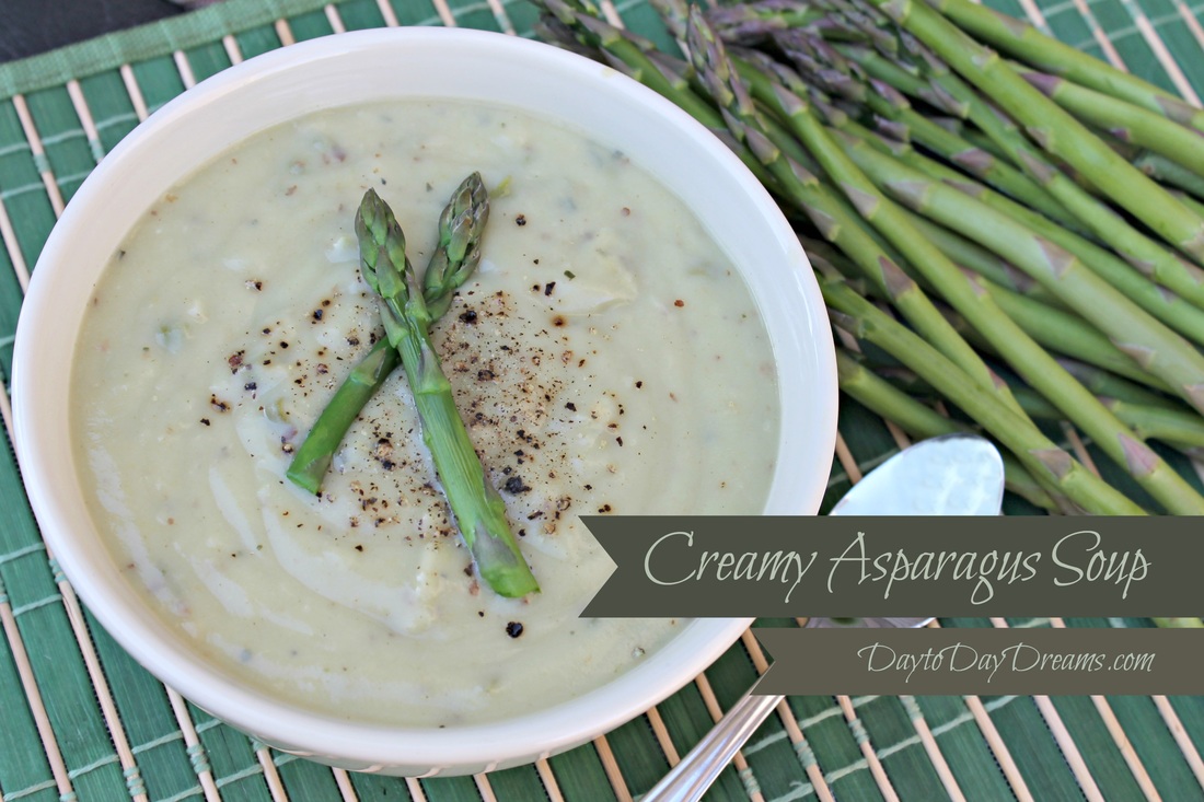 Creamy Asparagus Soup DaytoDayDreams.com