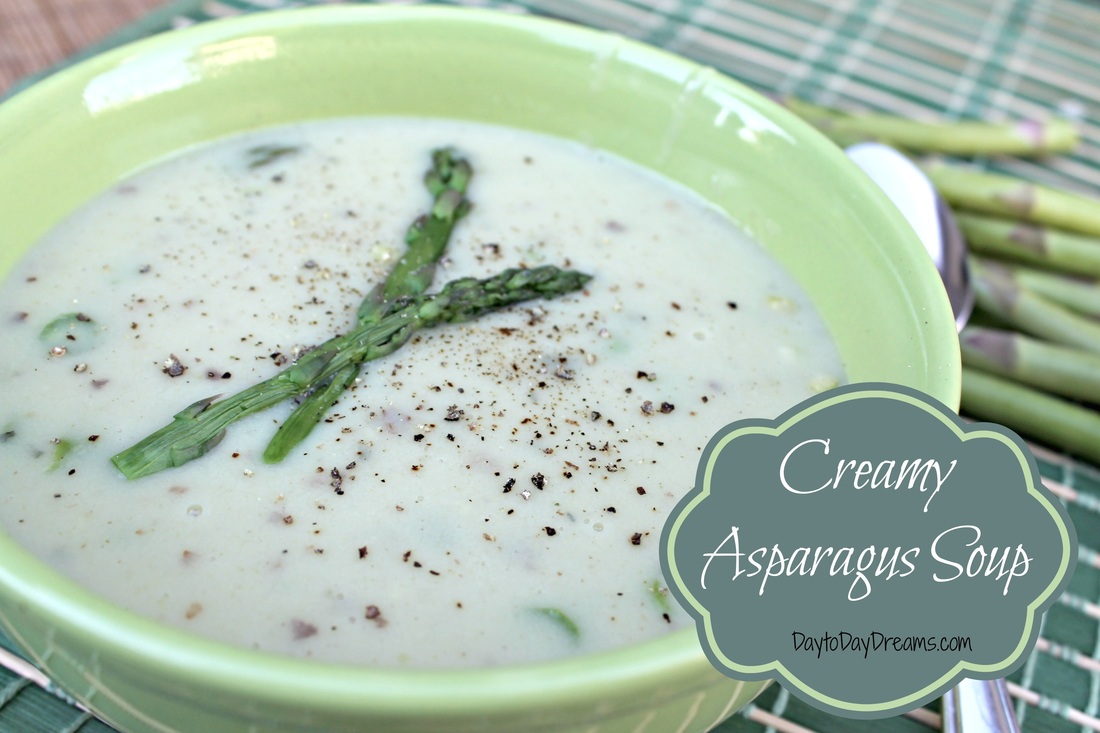 Creamy Asparagus Soup DaytoDayDreams.com
