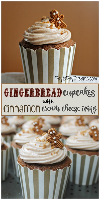 Gingerbread Cupcakes with Cream Cheese icing