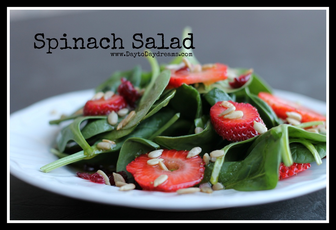 Spinach Salad www.DaytoDayDreams.com