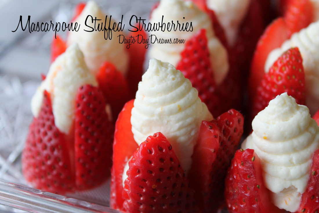 Mascarpone Stuffed Strawberries  DaytoDayDreams.com